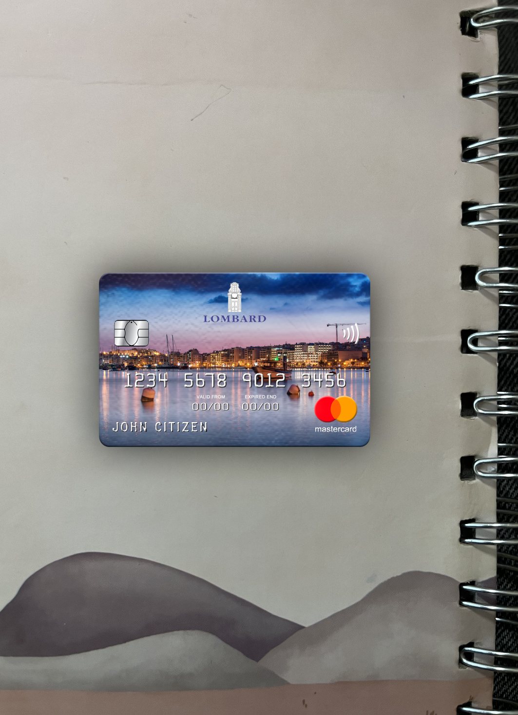 Download Malta Lombard Bank mastercard photolook front Photoshop template